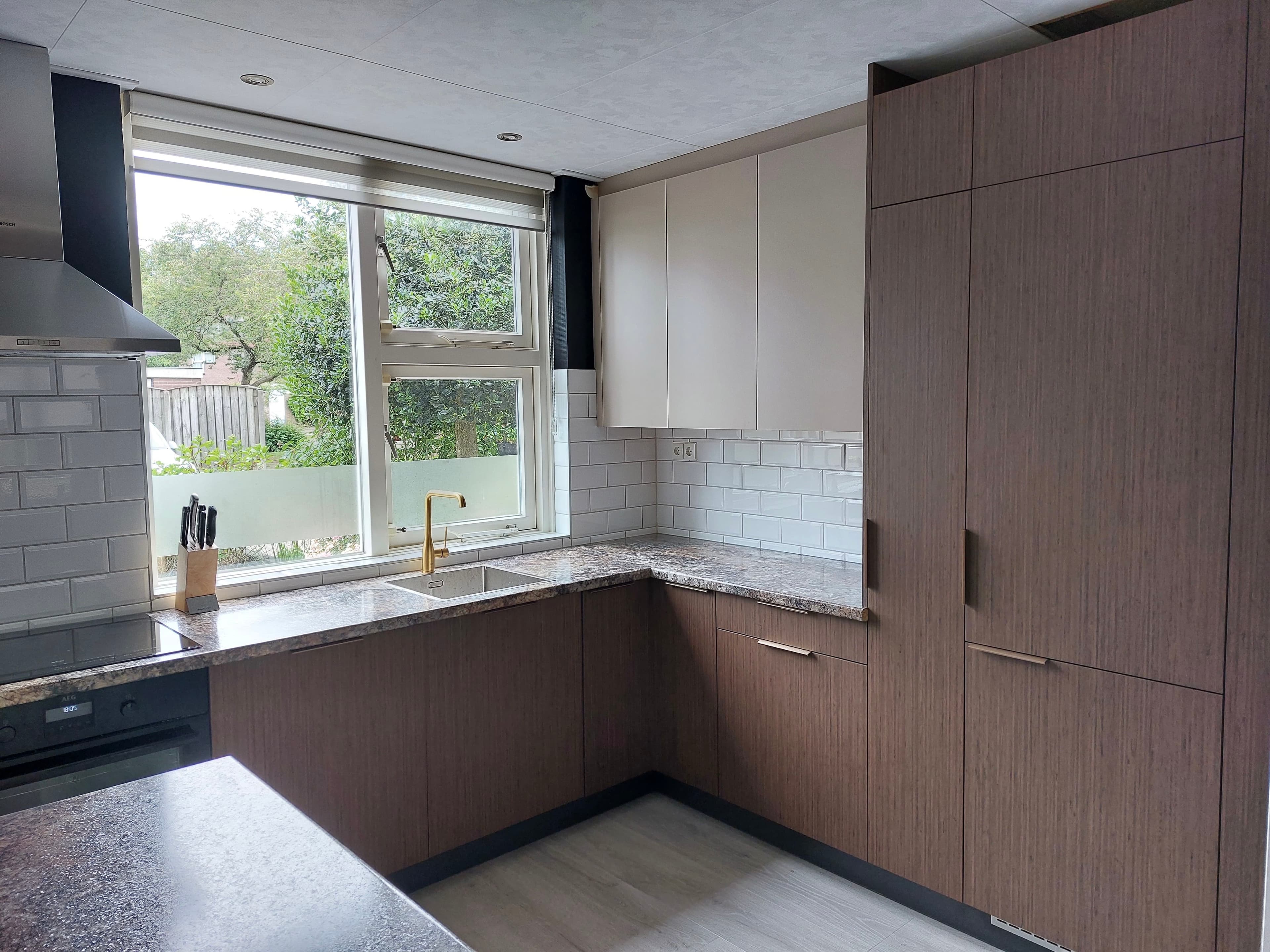 Stripe oak & amandel beige na